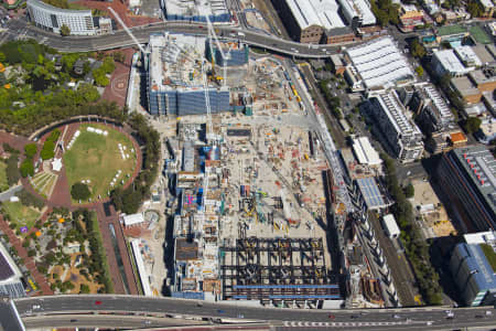 Aerial Image of DARLING HARBOUR CONSTRCUTION 2015