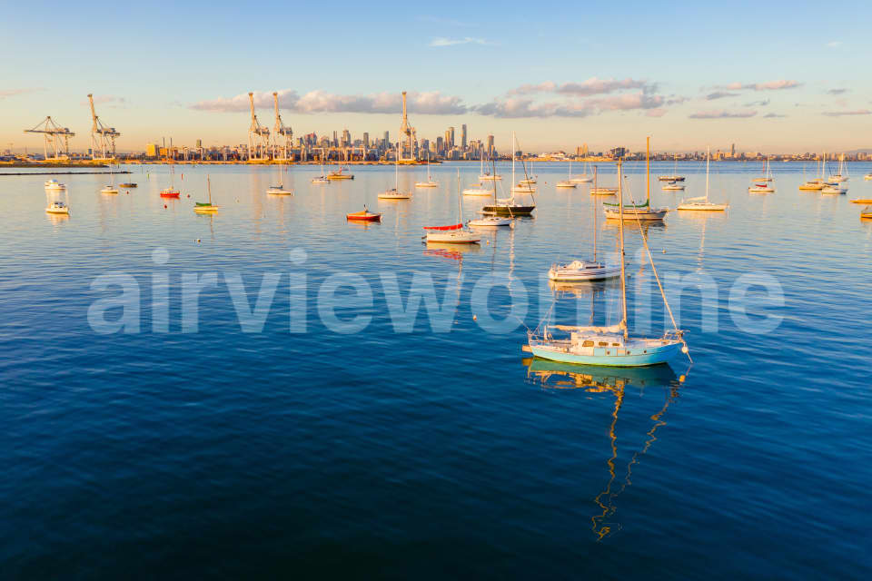 Aerial Image of Port Phillip Bay at Williamstown