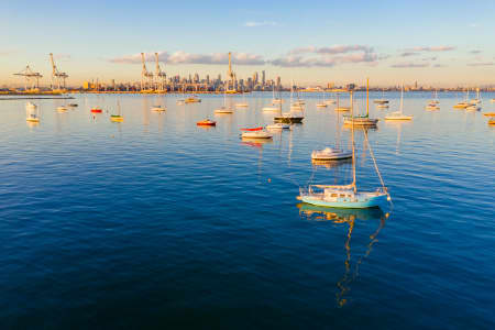 Aerial Image of PORT PHILLIP BAY AT WILLIAMSTOWN