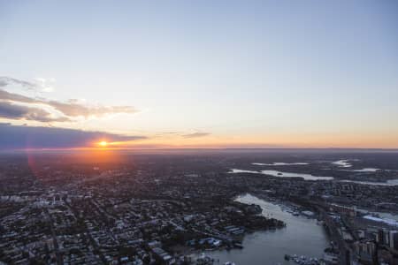 Aerial Image of DUSK LOOKING TOWARDS WESTERN SYDNEY