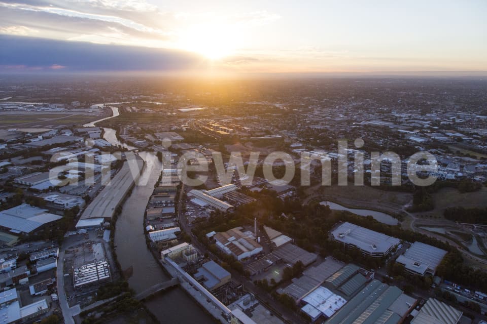 Aerial Image of Dusk Looking Towards Western Sydney