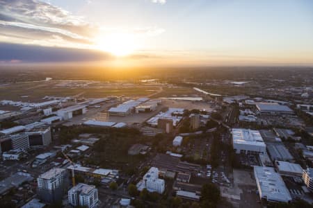 Aerial Image of SYDNEY AIRPORT DUSK