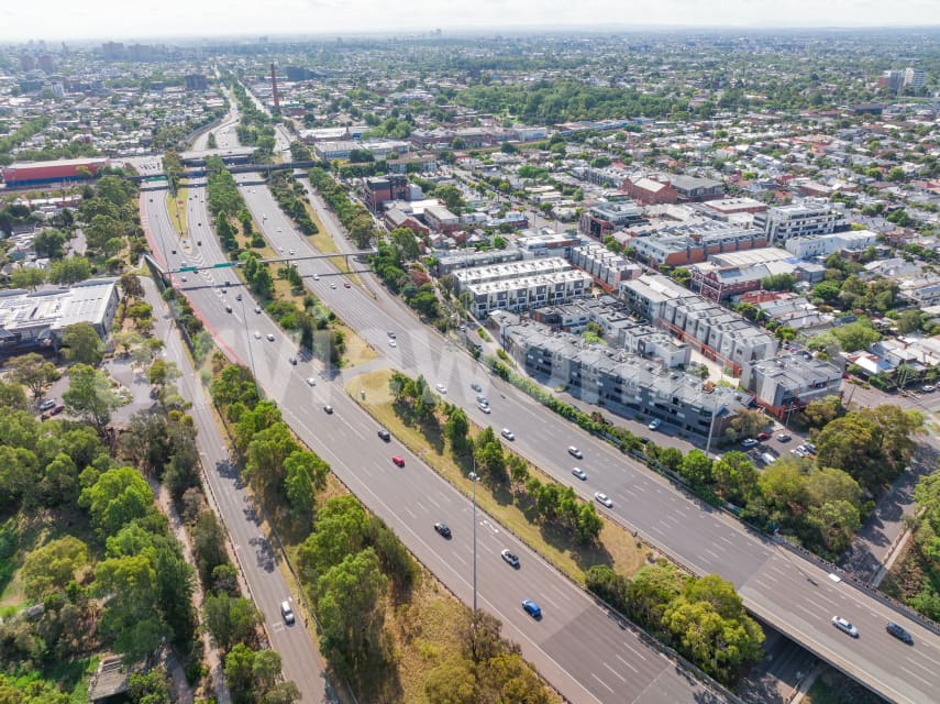 Aerial Image of Eastern freeway and Clifton Hill