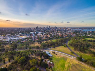 Aerial Image of CENTENNIAL PARK AND CBD DUSK