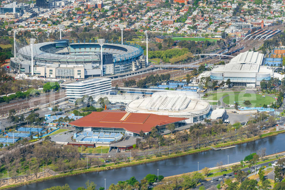Aerial Image of Melbourne Cricket Ground, Rod Laver and Margaret Court Arenas