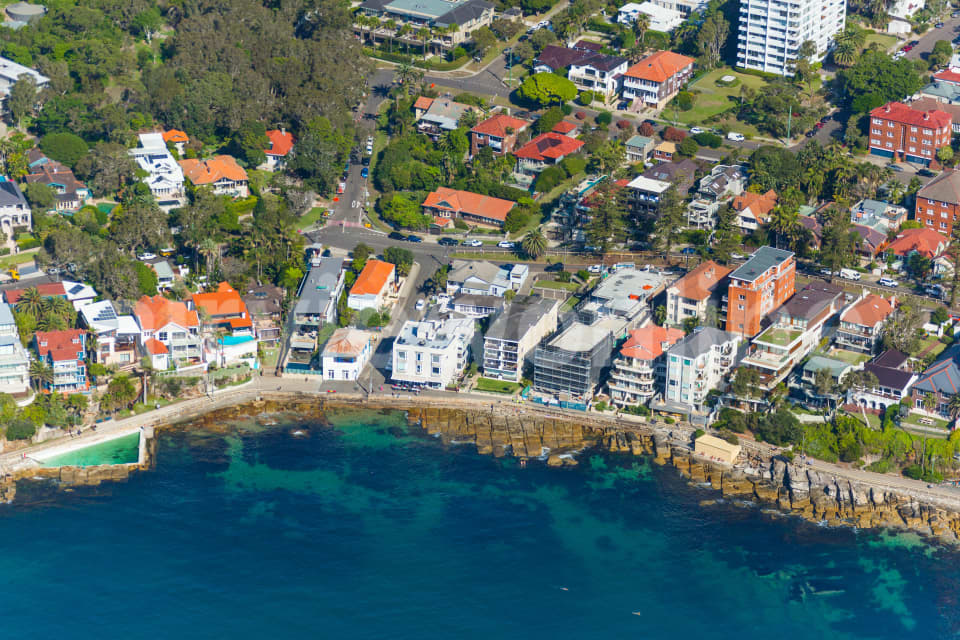 Aerial Image of Bower Street And Marine Parade Manly
