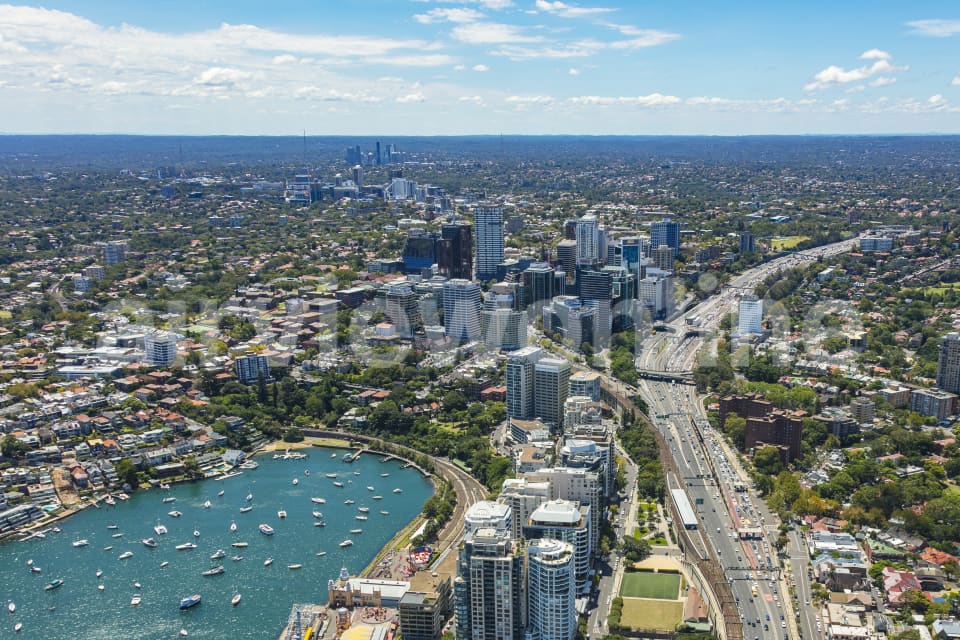 Aerial Image of Milsons Point To Chatswood