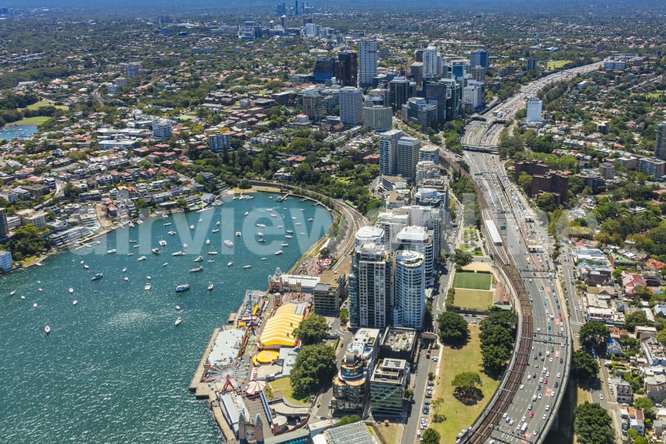 Aerial Image of Milsons Point To Chatswood