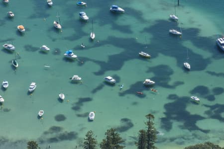 Aerial Image of CABBAGE TREE BAY BOATS MANLY