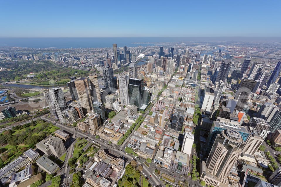 Aerial Image of Melbourne CBD Looking South-West