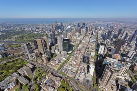 Aerial Image of MELBOURNE CBD LOOKING SOUTH-WEST