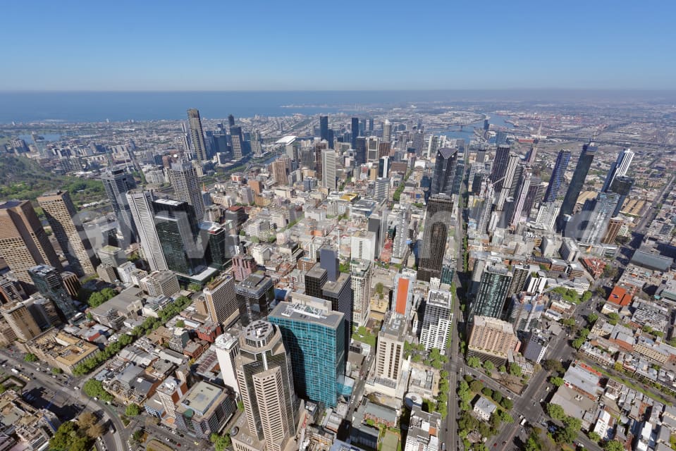 Aerial Image of Melbourne CBD From The North-East