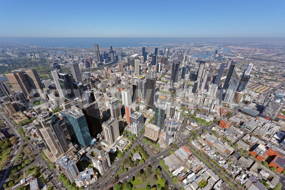 Aerial Image of Melbourne CBD From The North-East