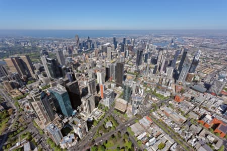 Aerial Image of MELBOURNE CBD FROM THE NORTH-EAST
