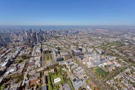 Aerial Image of ROYAL MELBOURNE HOSPITAL LOOKING SOUTH-WEST