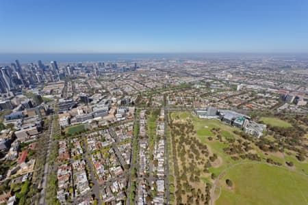 Aerial Image of PARKVILLE LOOKING SOUTH-WEST
