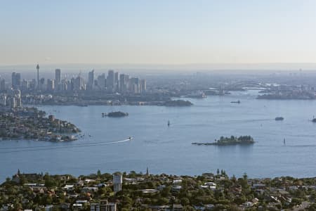 Aerial Image of SYDNEY CITY SKYLINE FROM VAUCLUSE