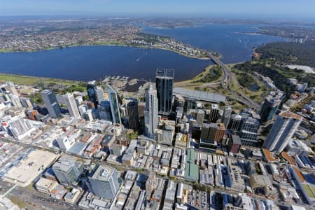 Aerial Image of PERTH CBD LOOKING SOUTH-WEST