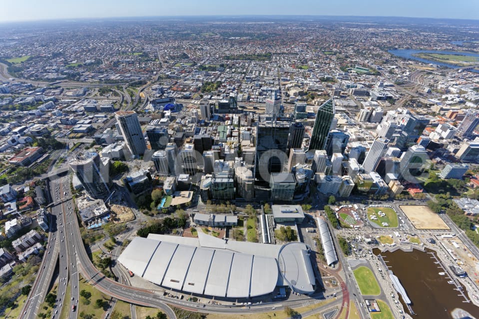 Aerial Image of Perth CBD Looking North