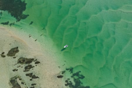 Aerial Image of FISHING BOAT ON LAKE MACQUARIE