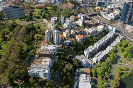 Aerial Image of WEST PERTH VIEWED FROM THE SOUTH