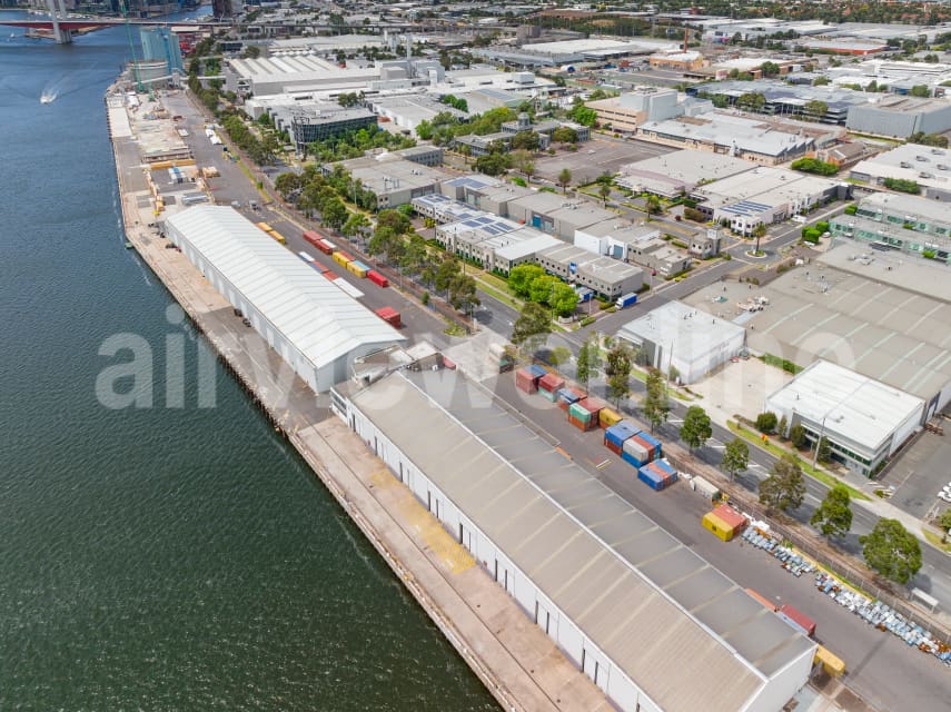 Aerial Image of Port Melbourne and Yarra River