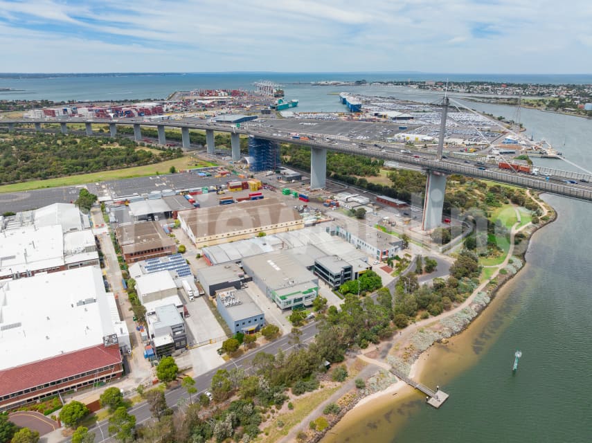 Aerial Image of Westgate Bridge at Port Melbourne