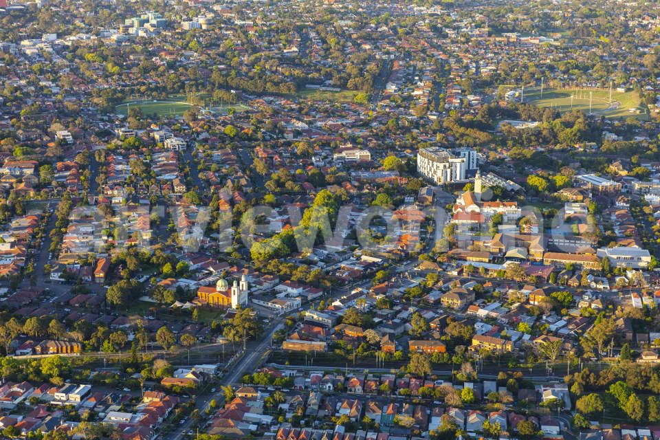 Aerial Image of Marrickville Dusk