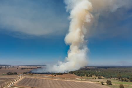 Aerial Image of STUBBLE FIRE AT BAROOGA