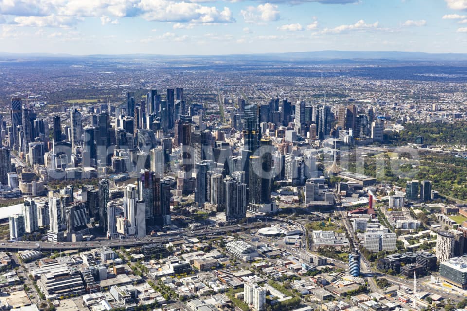 Aerial Image of Southbank Melbourne