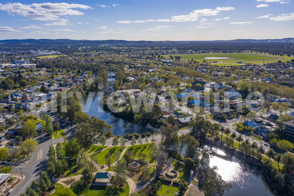 Aerial Image of Victory Memorial Gardens Wagga Wagga