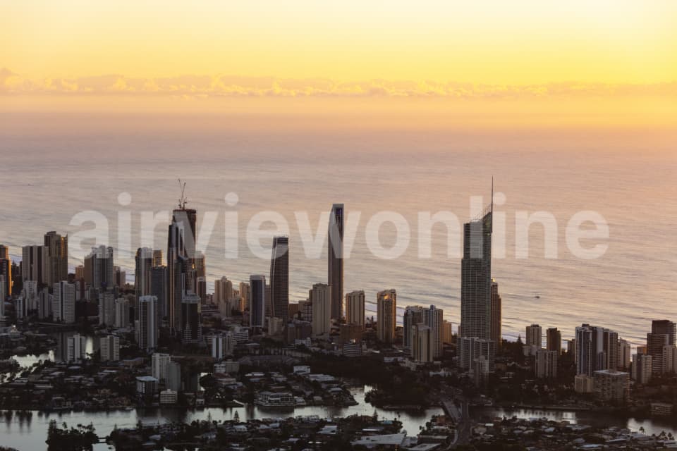 Aerial Image of Surfers Paradise Sunrise