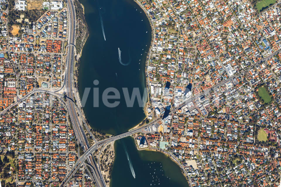 Aerial Image of Canning Bridge Birds Eye View