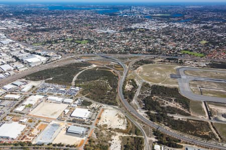 Aerial Image of PERTH AIRPORT TOWARDS PERTH CBD