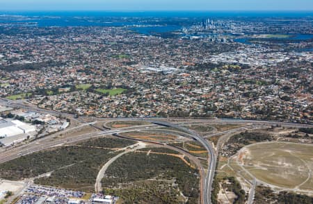Aerial Image of PERTH AIRPORT TOWARDS PERTH CBD