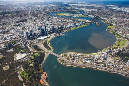 Aerial Image of PERTH CBD FROM SOUTH PERTH