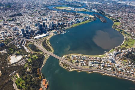 Aerial Image of PERTH CBD FROM SOUTH PERTH