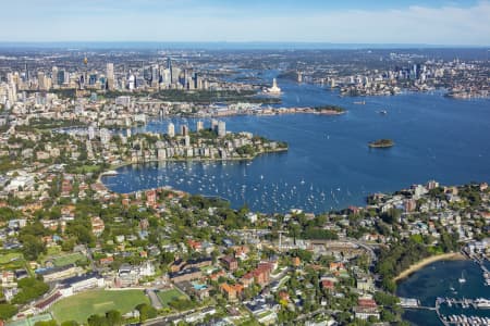 Aerial Image of POINT PIPER, DOUBLE BAY AND SYDNEY HARBOUR