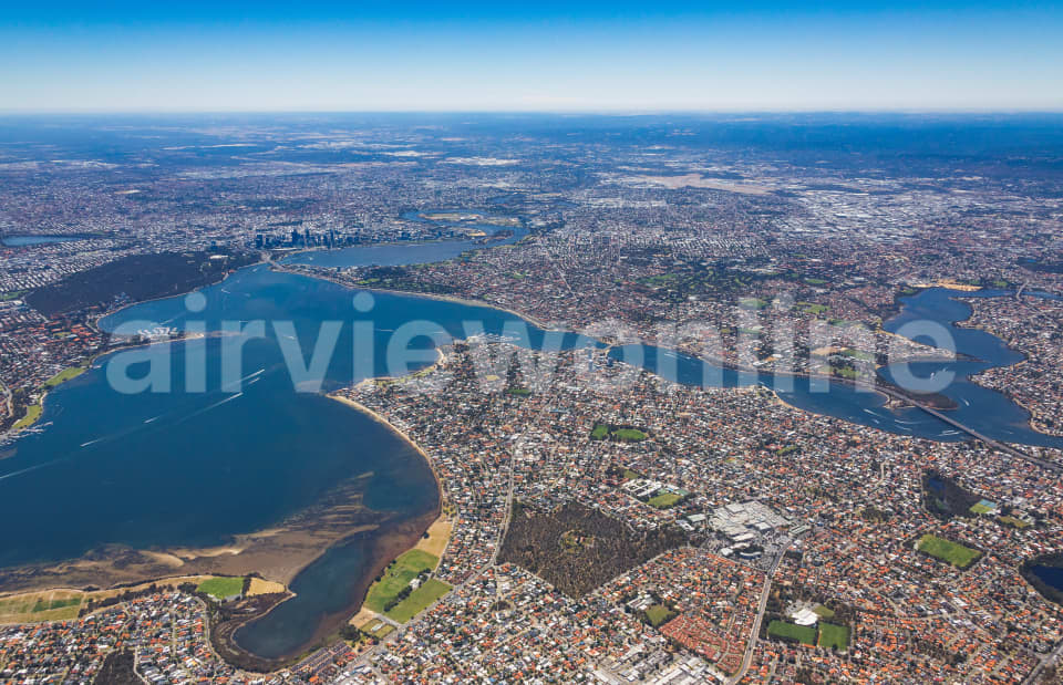 Aerial Image of Booragoon towards Perth CBD