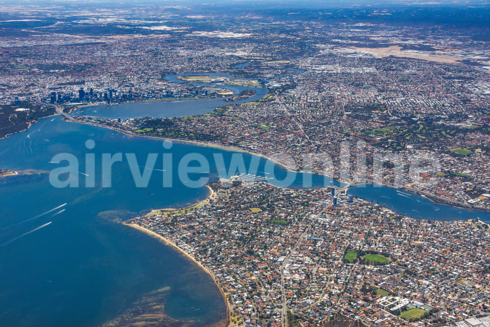 Aerial Image of Ardross towards Perth CBD