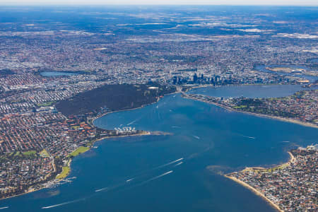 Aerial Image of DALKEITH TOWARDS PERTH CBD