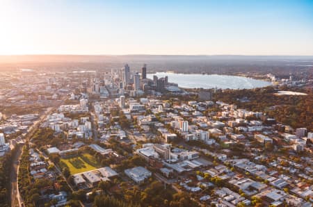 Aerial Image of WEST PERTH SUNRISE