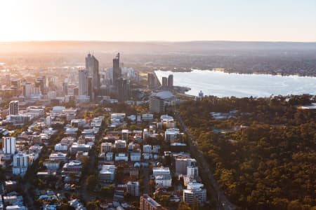 Aerial Image of WEST PERTH SUNRISE