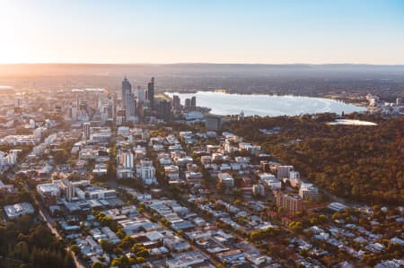 Aerial Image of WEST PERTH SUNRISE