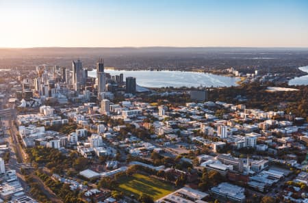 Aerial Image of WEST PERTH SUNRISE