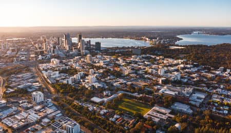 Aerial Image of WEST PERTH SUNRISE