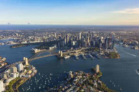 Aerial Image of MILSONS POINT GOLDEN LIGHT
