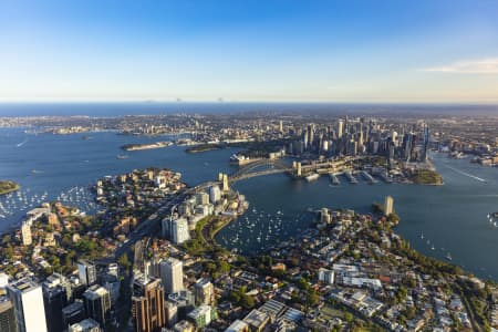 Aerial Image of MILSONS POINT GOLDEN LIGHT