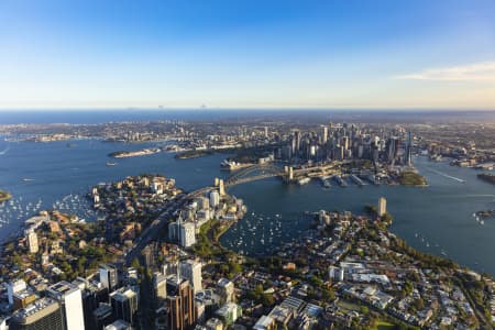 Aerial Image of MILSONS POINT GOLDEN LIGHT