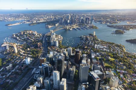 Aerial Image of NORTH SYDNEY GOLDEN LIGHT